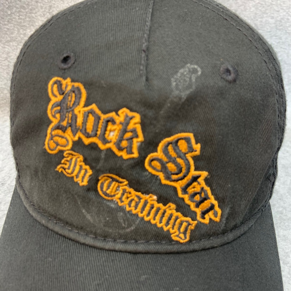 Rock Star In Training Kids Black West Coast Novelty Hollywood Hat Embroidered OS